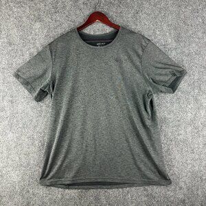 Nike Tee Shirt Mens XL Gray Dri Fit Short Sleeve Crew Neck Pullover Logo
